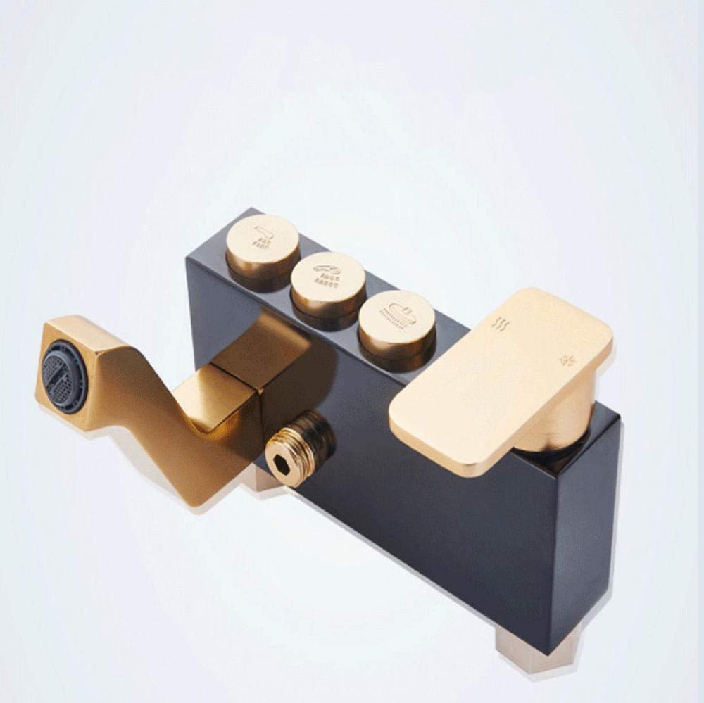 Premium Black & Gold Shower Panel Set with Rainfall Faucet - Modern Bathroom Faucets & Taps for Luxury Spa Experience - Perfect for Master Bathroom Renovation & Hotel Style Upgrade