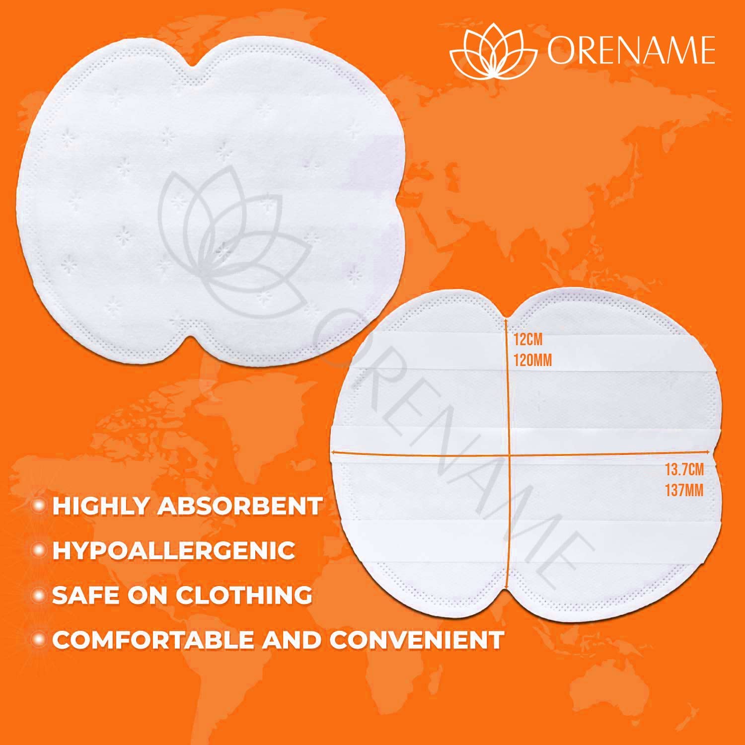 Disposable Underarm Sweat Pads for Women & Men - 100% Cotton, Hypoallergenic, Highly Absorbent & Odor Control (14 Pads/Pack) - Perfect for Workouts, Office Wear & Daily Comfort