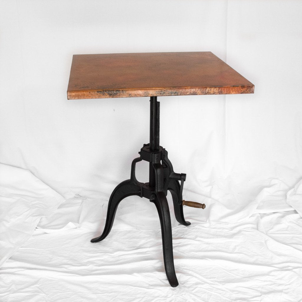 Engineer Square Copper Table - Natural Finish Solid Copper Coffee Table for Living Room, Office & Outdoor Use
