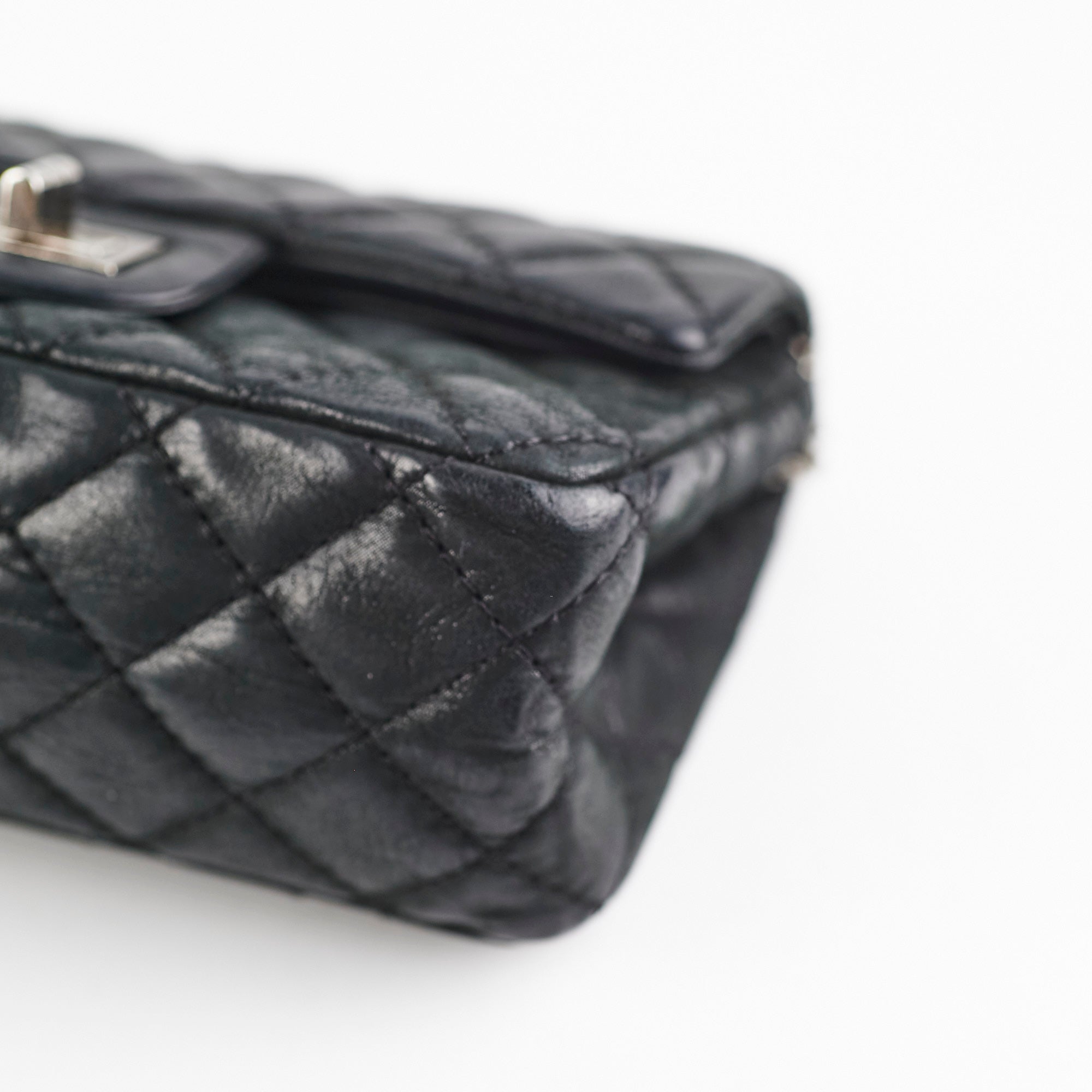 Chanel Mini Reissue 2.55 Black Leather Crossbody Bag - Luxury Designer Handbag for Women, Perfect for Evening Parties & Date Nights