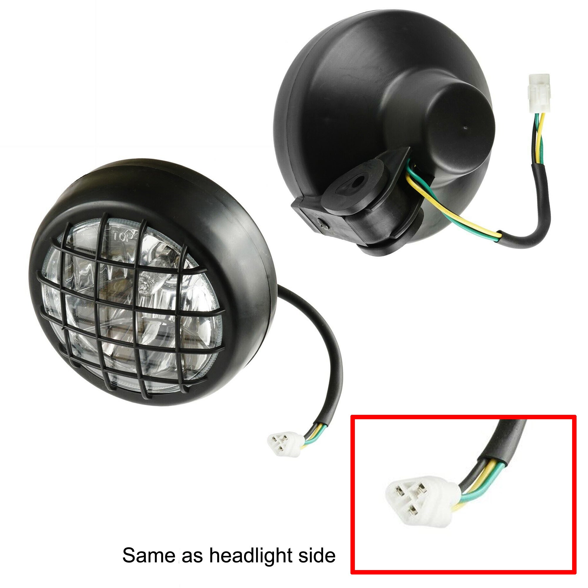 3 Pin Triangle Headlight Adapter with Pigtail for 2002-2006 Yamaha Banshee 350 & YFZ350 - ATV Off-Road Lighting Upgrade for Night Riding & Trail Adventures