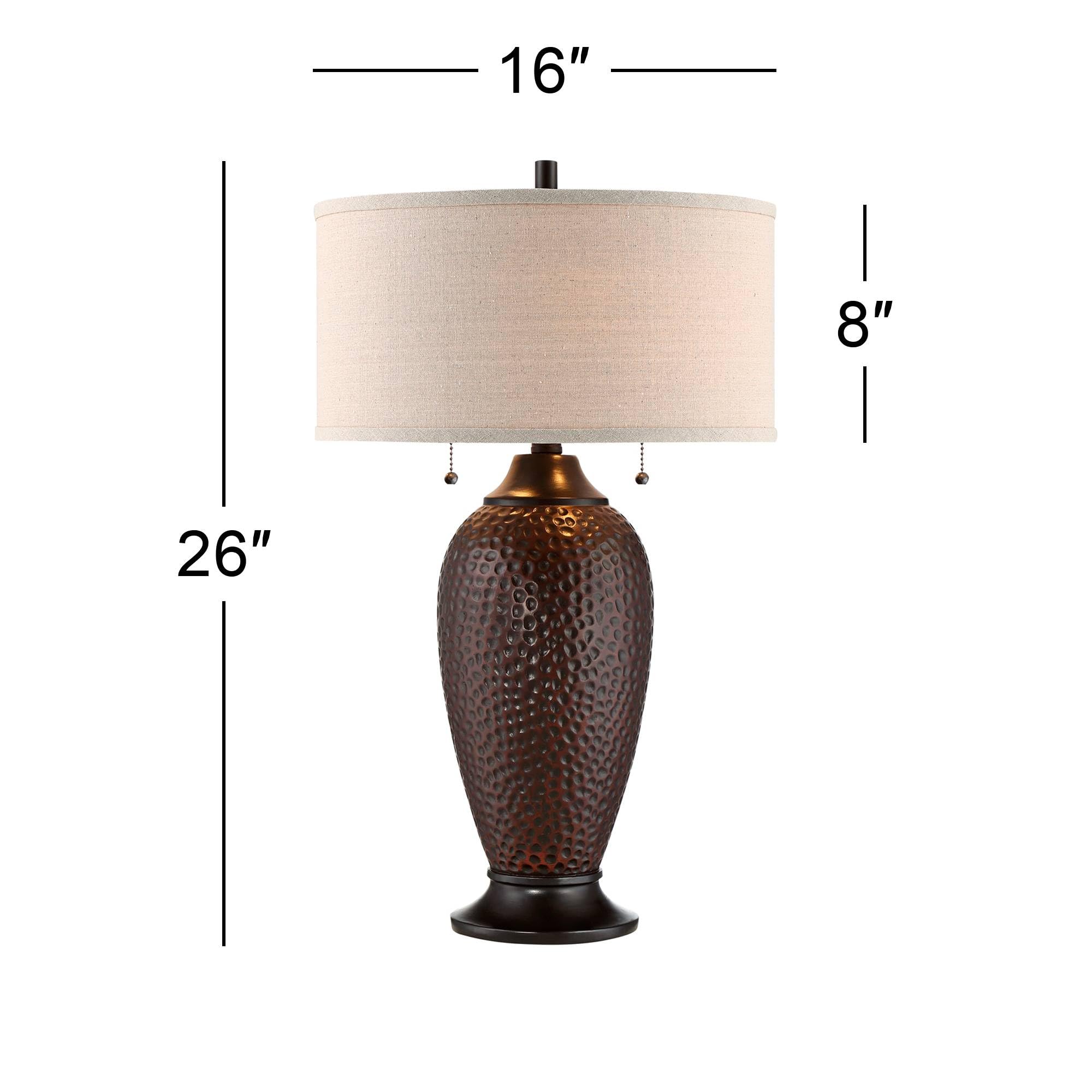 360 Lighting Cody Modern Industrial Rustic Table Lamps - Set of 2, 26