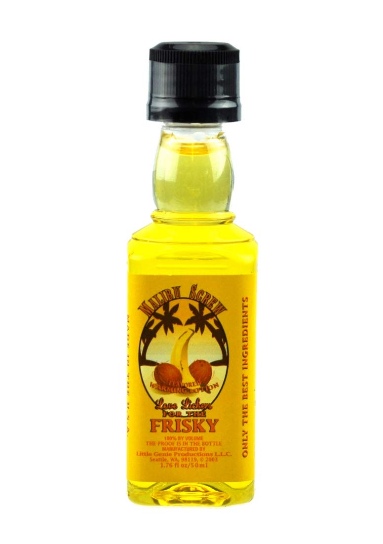 Little Genie Productions Love Lickers Warming Lotion - Malibu Screw Flavored, 1.76 oz | Sensual Massage & Intimate Couples Gift for Romantic Evenings