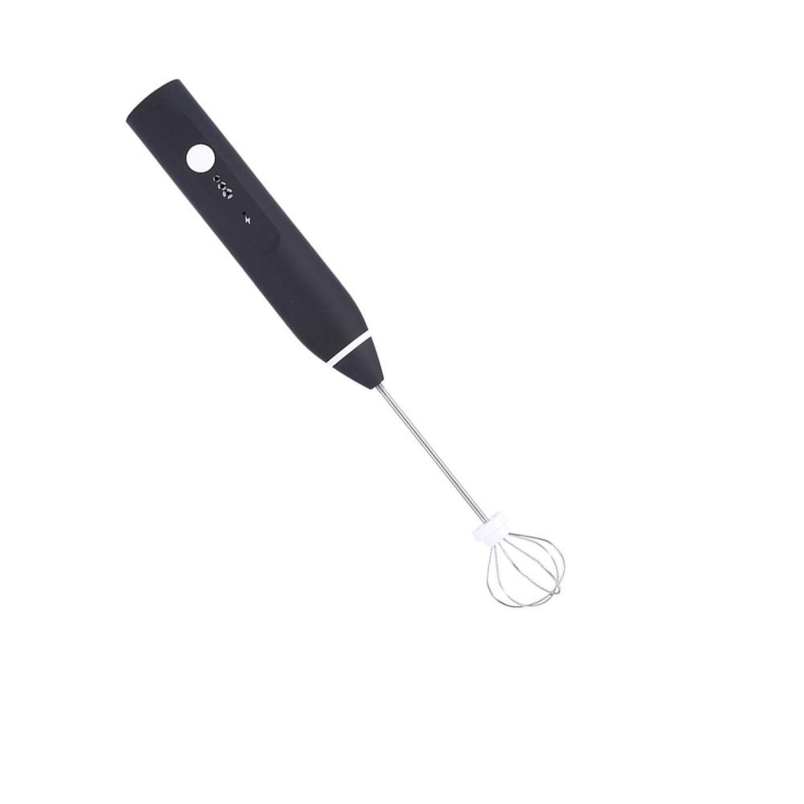 Electric Handheld Stainless Steel Milk Frother - Quiet Foam Maker for Coffee, Latte & Cappuccino - Perfect for Home Kitchen & Office Use (Black)