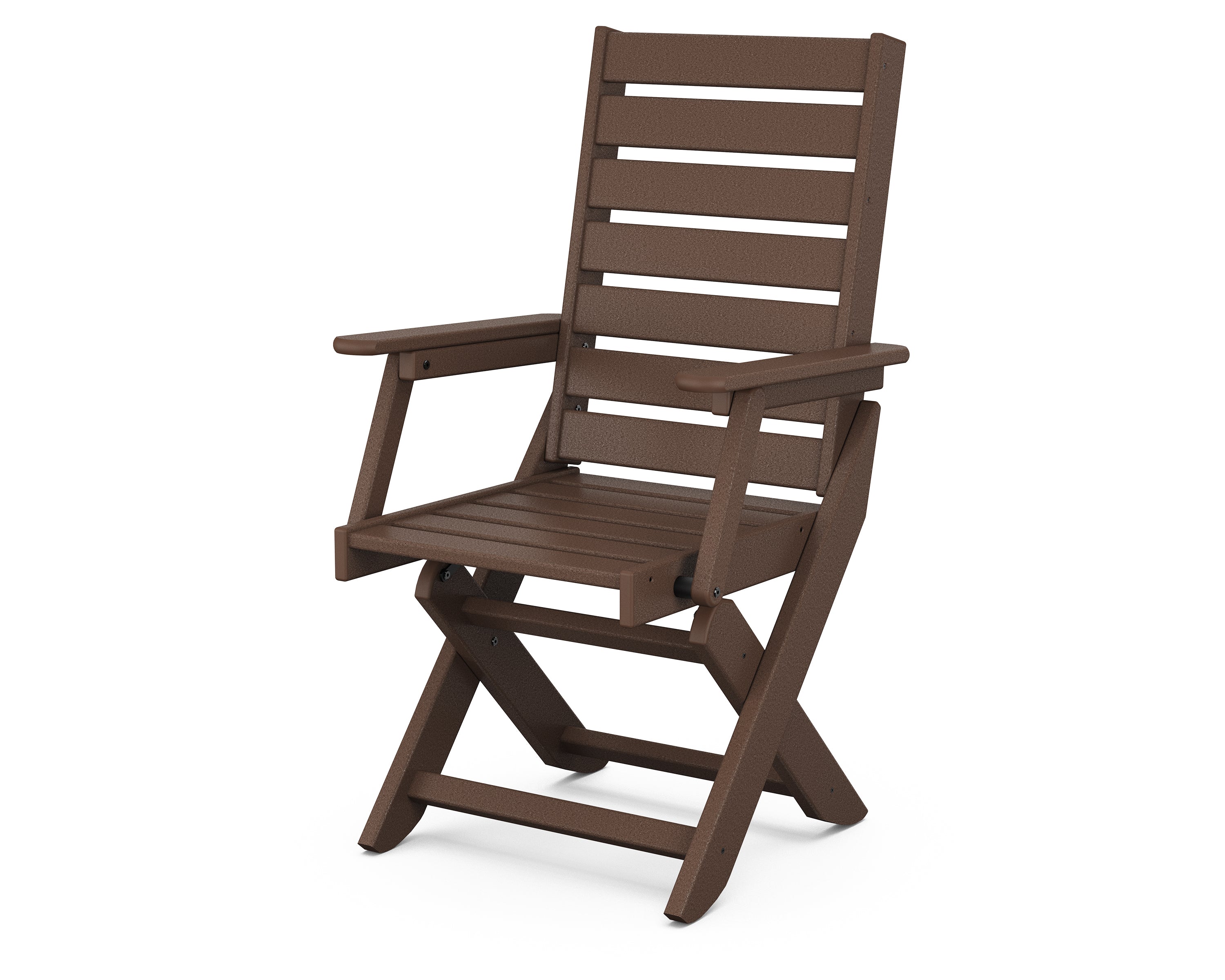 POLYWOOD Captain Folding Dining Chair - Outdoor Patio Furniture, Weather-Resistant Adirondack Style Chair for Deck, Poolside, Garden & Backyard Relaxation