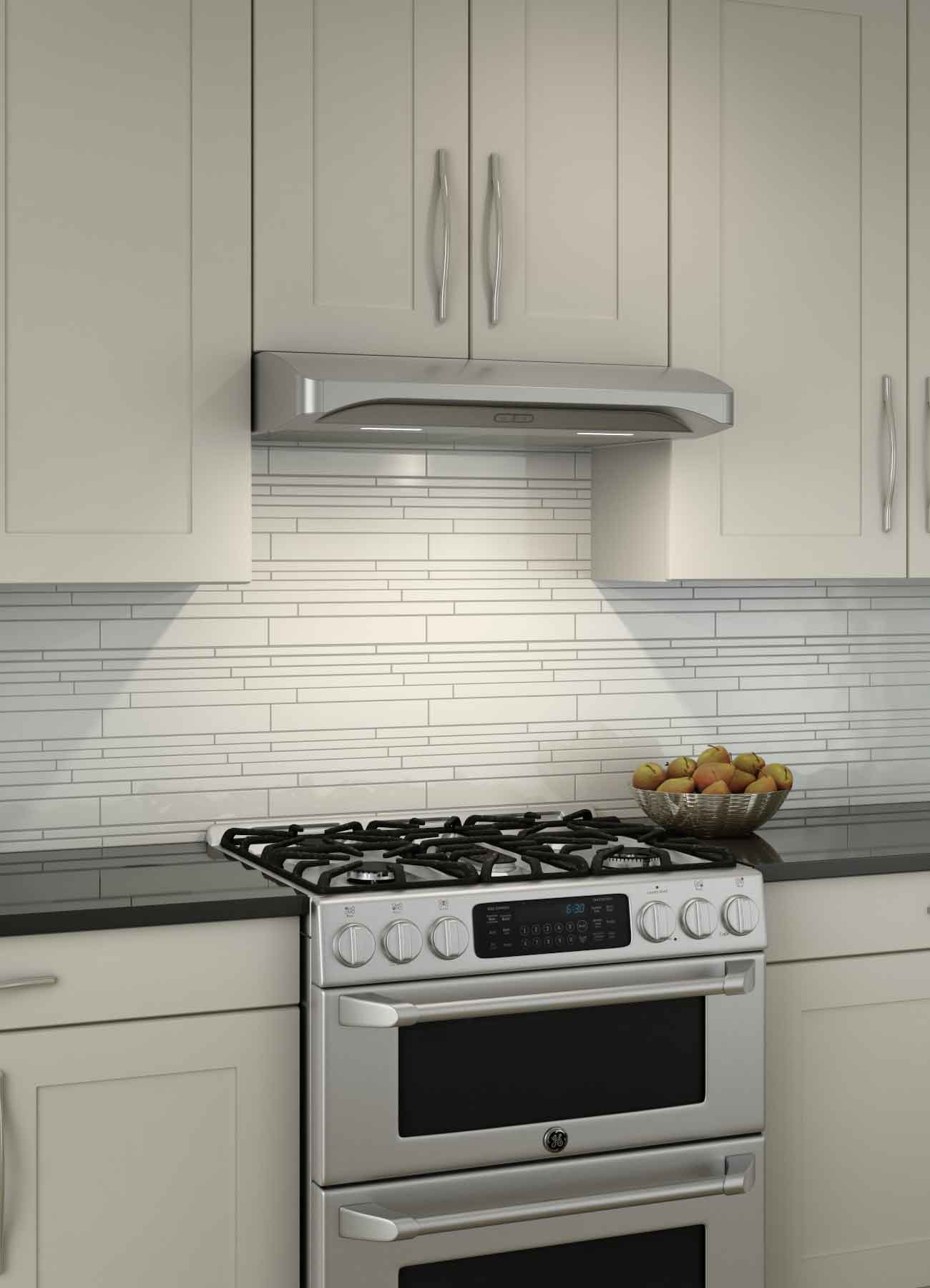 Broan 30-Inch Stainless Steel Under Cabinet Range Hood - 300 CFM Powerful Ventilation for Kitchen, BQDD130SS | Perfect for Home Cooking & Smoke Removal
