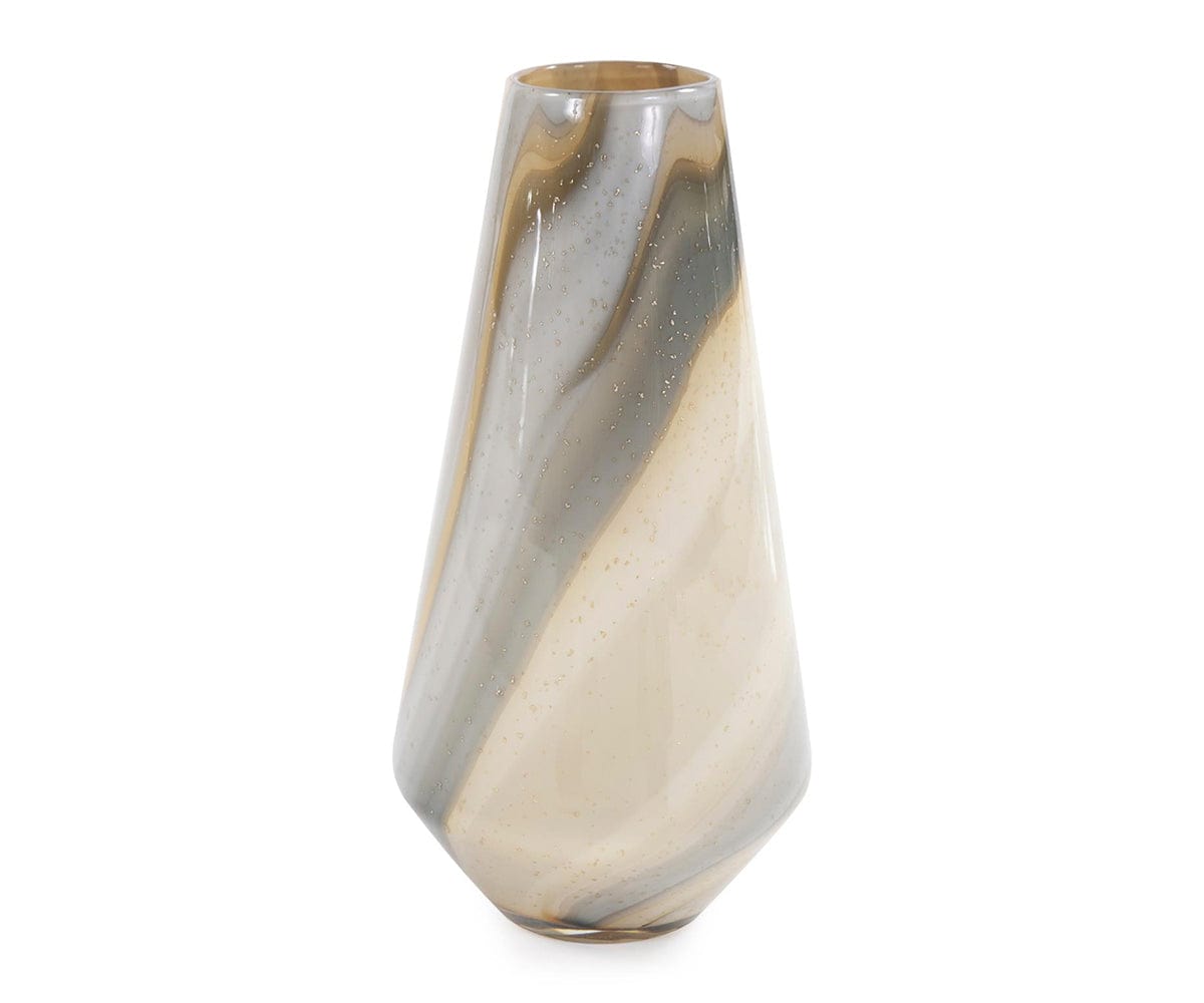 Handmade Sand Art Tapered Glass Vase - Elegant Home Decor for Centerpieces, Wedding Decorations & Gift Ideas