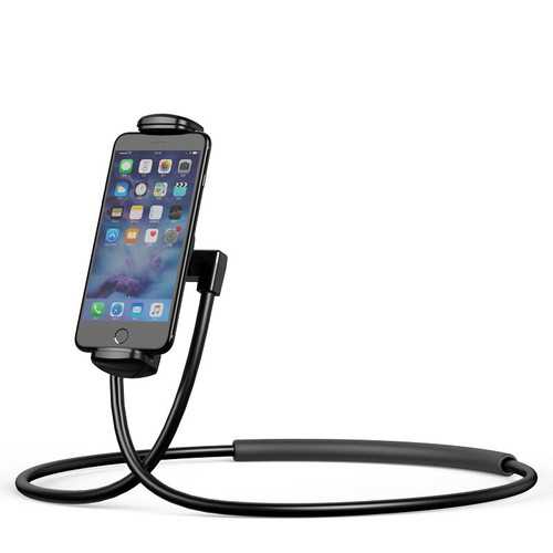 Baseus 360° Rotatable Phone Holder Necklace - Adjustable Lazy Arm Bracket for 4-10 Inch Smartphones & Tablets - Perfect for Hands-Free Cooking, Working & Video Watching