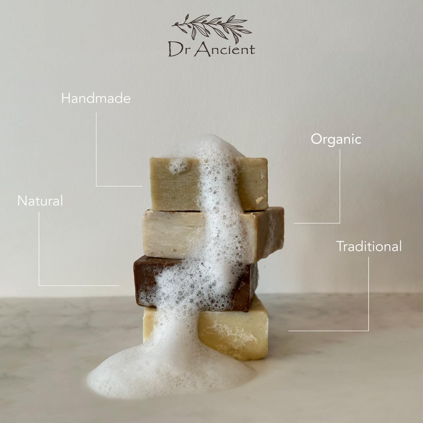 Organic Natural Handmade Donkey Milk Soap, Pine Tar Soap, Aleppo Soap & Bittim Soap - Traditional Antique Soap Collection - Chemical-Free for Sensitive Skin & Daily Cleansing - Perfect for Face, Body & Hand Care