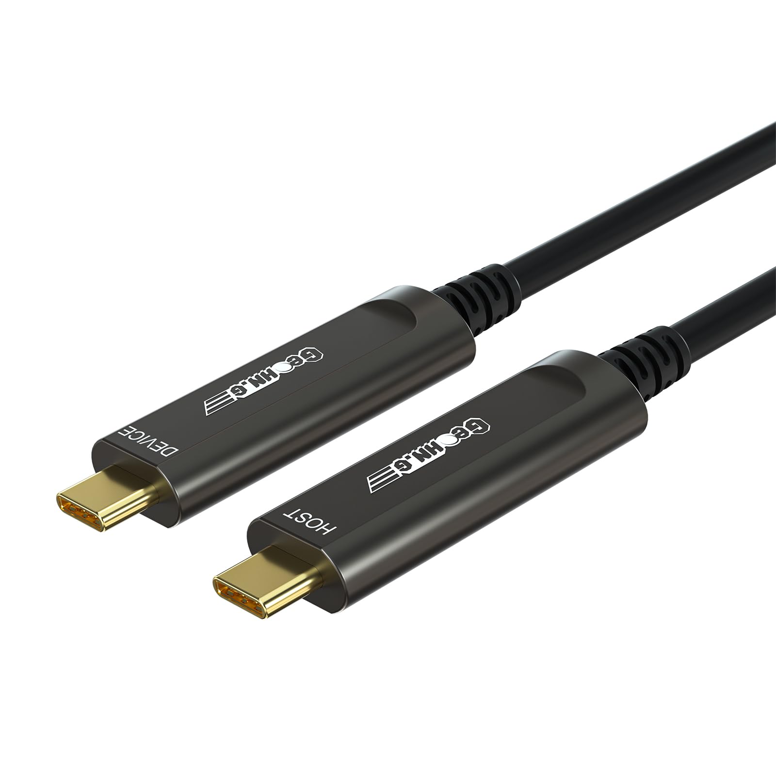 GeoHN.G USB C to C Fiber Optic Cable 5M/16.5FT - 10Gbps High-Speed USB 3.2 Gen 2 Extension Cord for Long Distance Data Transfer - Compatible with VR Headsets, DSLR Cameras, Mini PCs, Laptops, Webcams, Printers - Ideal for Gaming Setups, Home Office & Studio Equipment
