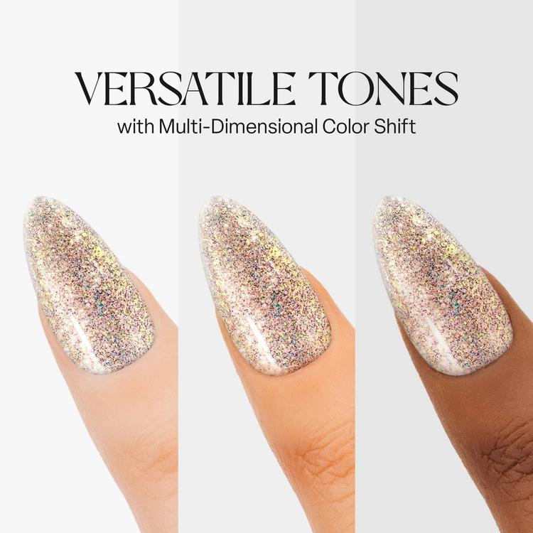 Apres Flash Glitter Gel Color FG04 Santo My Palo - Long-Lasting Nail Glitter Gel for Salon & DIY Manicures - Perfect for Parties, Weddings & Special Occasions