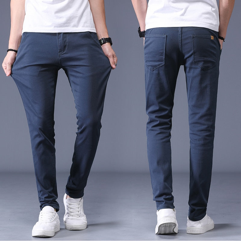 Antonio's Slim Fit Stretch Cotton Pants for Men - Comfortable & Stylish Casual Dress Pants for Office, Travel & Everyday Wear