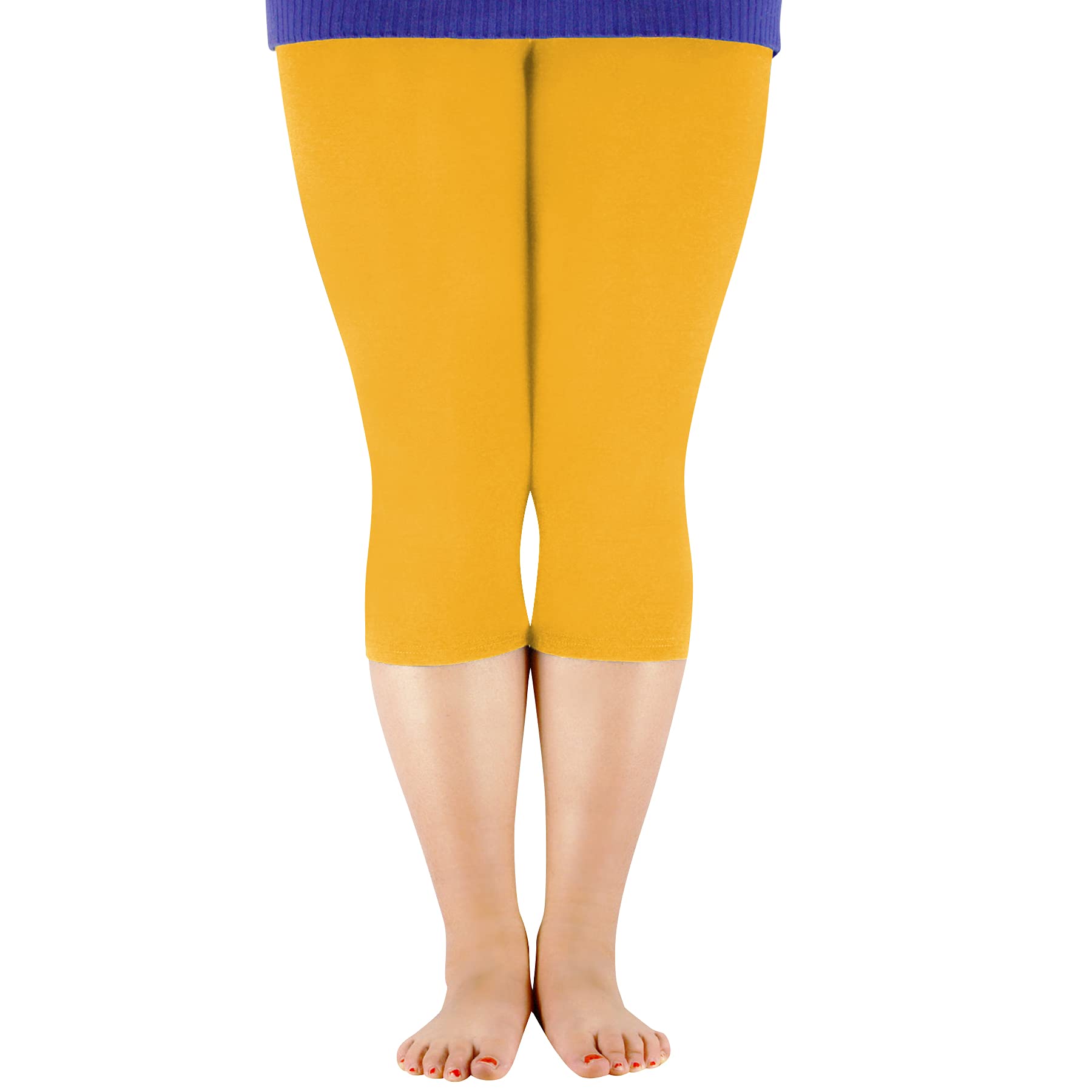 Zando Plus Size Capri Leggings for Women - High Waist Athletic Yoga Pants, Stretchy Workout Tights, Soft Comfortable Lounge & Running Leggings - Perfect for Gym, Yoga, Pilates & Everyday Wear