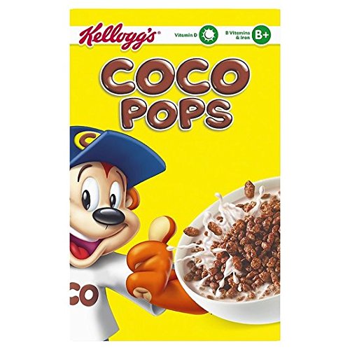 Kellogg's Coco Pops Chocolate Cereal 10.4oz (295g) - Crunchy Breakfast Cereal for Kids & Adults - Perfect for Morning Meals, Snacks & On-the-Go Eating