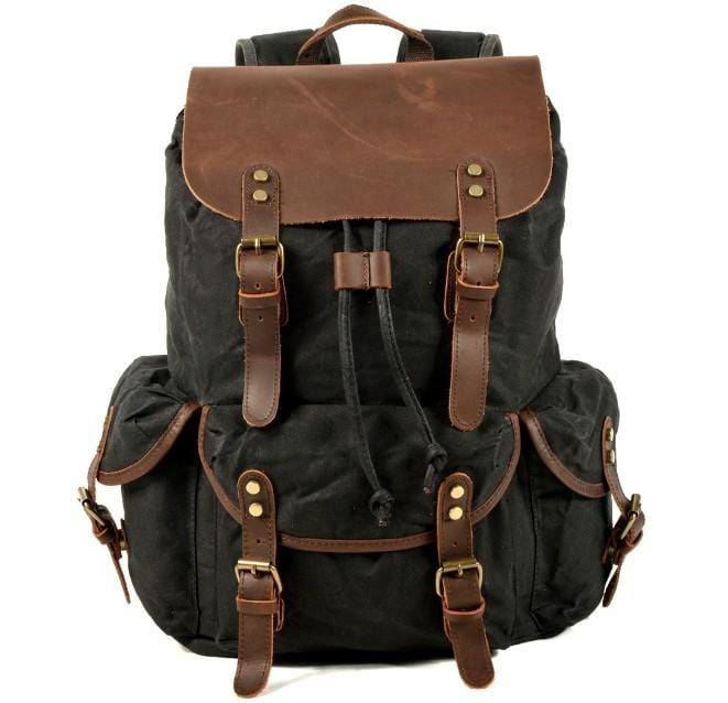Premium Waxed Canvas Backpack for Men - Durable & Stylish Rucksack for Travel, Hiking & Everyday Use