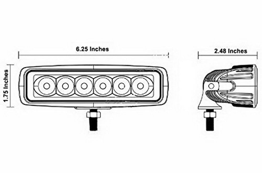 Universal 18W Osram LED Light Bar - DRL Driving Lights, Rear Fog Lights & Backup Lights for Cars, Trucks, SUVs - Perfect for Night Driving, Off-Road Adventures & Enhanced Vehicle Safety