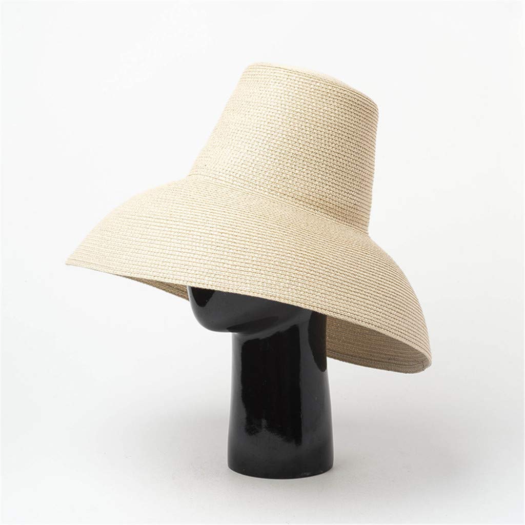 Women's Wide Brim Sun Hat with Wind Lanyard - UPF 50+ Straw Fedora Boater Hat for Beach, Summer & Outdoor Activities - Perfect for Travel, Gardening, and Poolside Relaxation