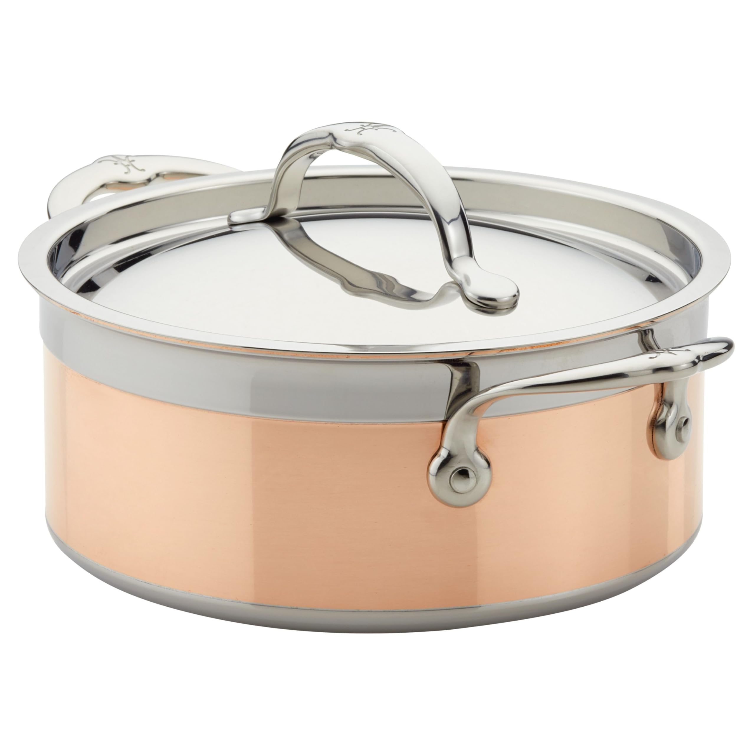 Hestan CopperBond 3-Quart Pure Copper Soup Pot - Induction Cooktop Compatible, Durable & Even Heating - Perfect for Soups, Stews, and Pasta Cooking