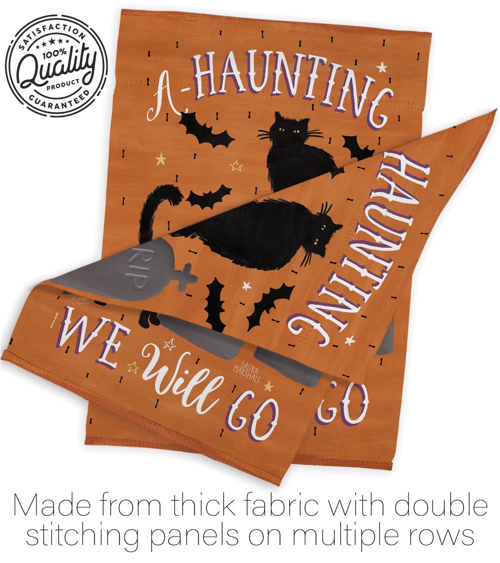 Haunting We Go Halloween House Flag 28x40