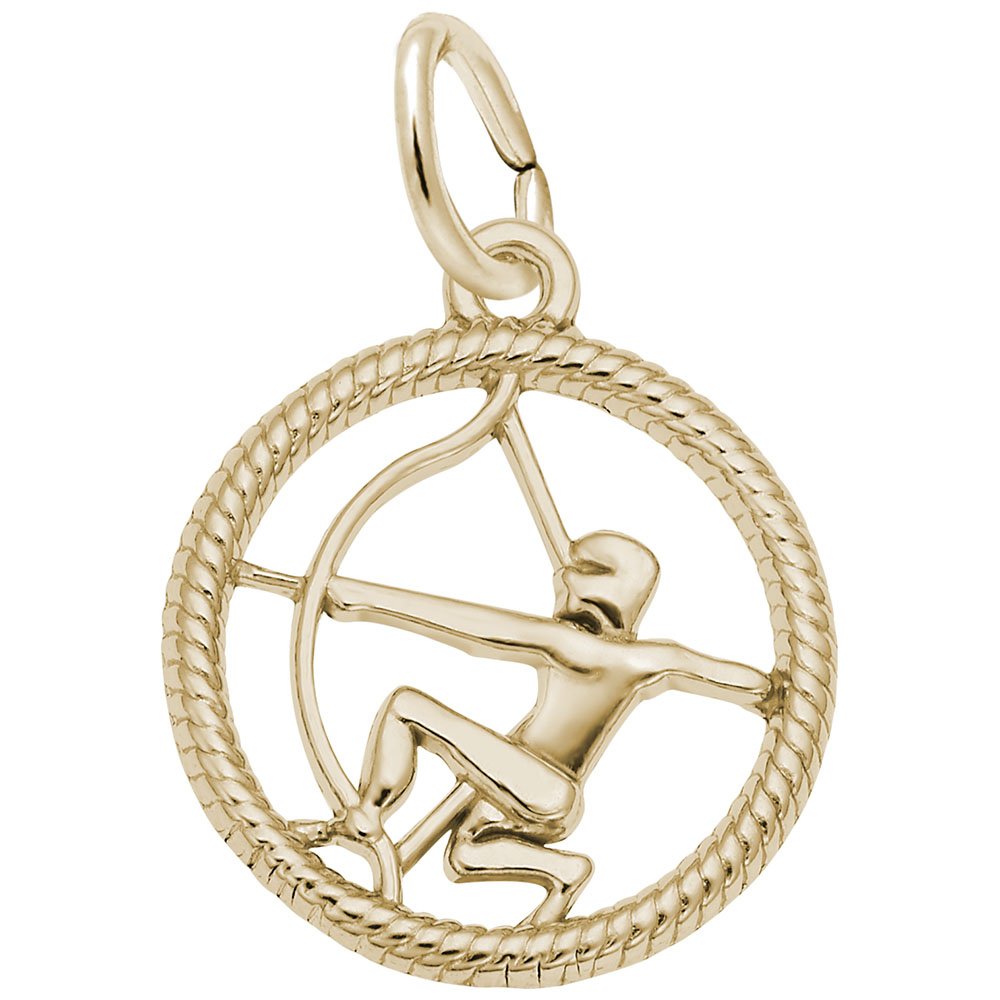 Sagittarius Zodiac Charm Pendant - Sterling Silver or Gold Plated for Bracelets & Necklaces - Perfect for Birthday Gifts, Christmas Presents & Astrology Jewelry Lovers