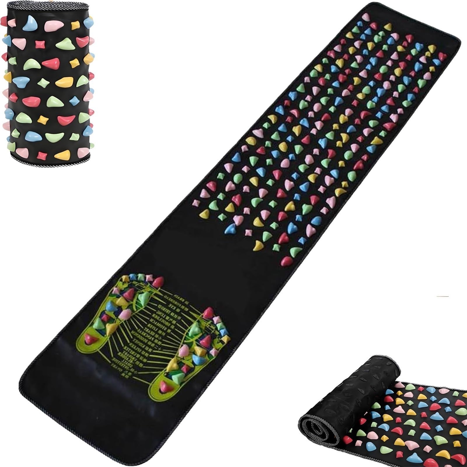 Reflexology Foot Massage Mat - Acupressure Mat for Pain Relief & Muscle Relaxation, 70 x 35cm Reflexology Pad with Acupoints - Perfect for Home Spa, Office Stress Relief & Post-Workout Recovery