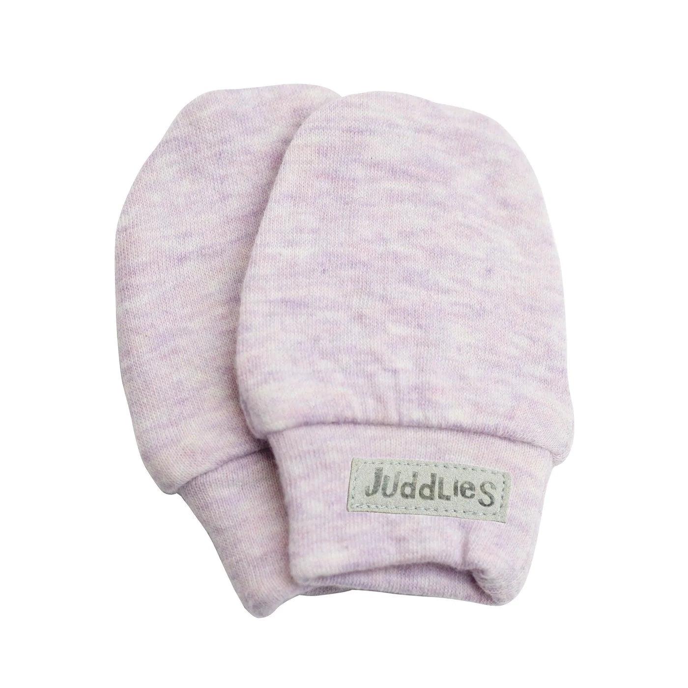 Juddlies Baby Scratch Mittens - Soft Lavender Mitts for Newborns to Prevent Scratching | Perfect for Sleep, Playtime & Sensitive Skin Care
