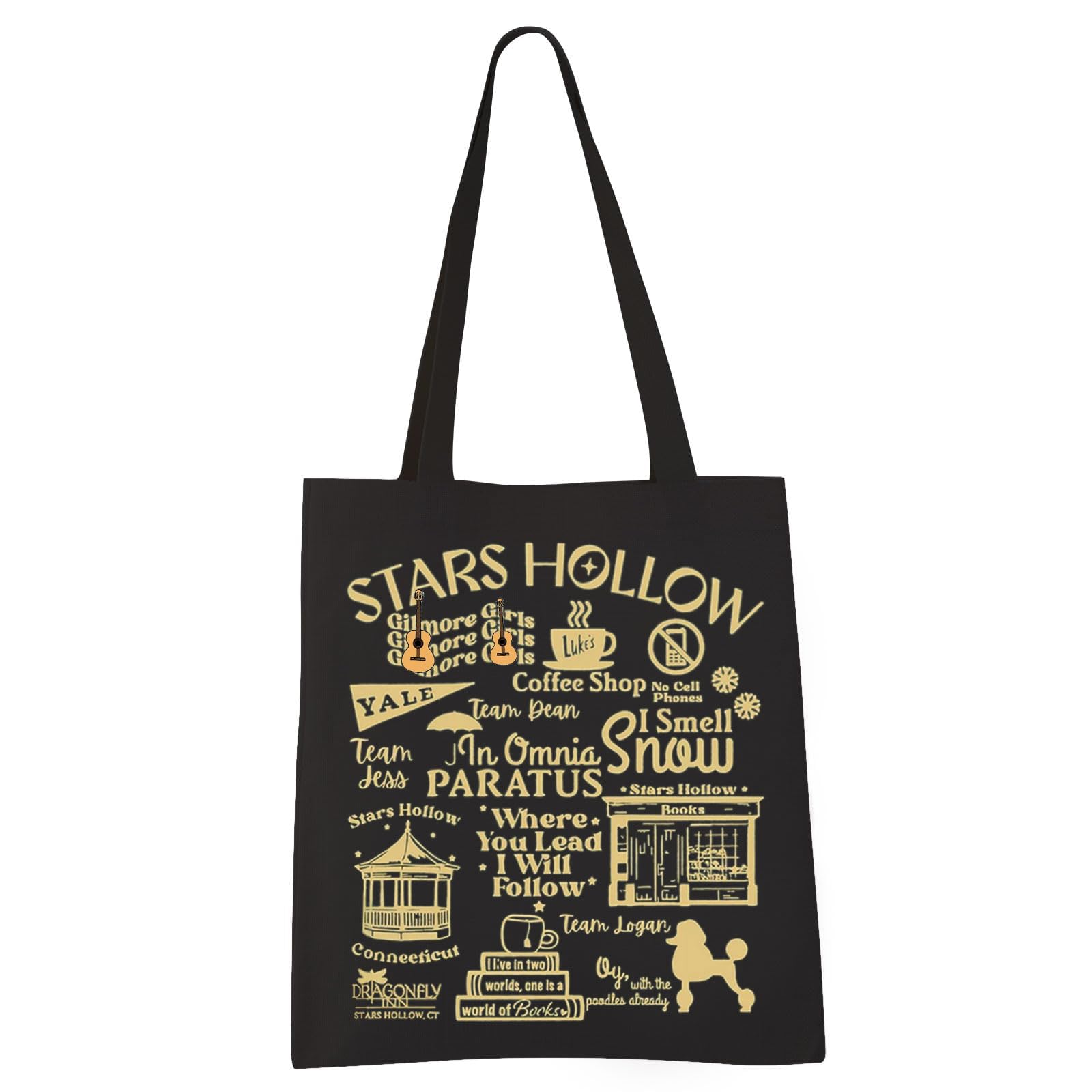 VAMSII Stars Hollow Tote Bag - Gilmore Girls Inspired TV Show Tote for Women, Perfect Gift for Fans & Friends - Great for Shopping, Beach Trips & Daily Use