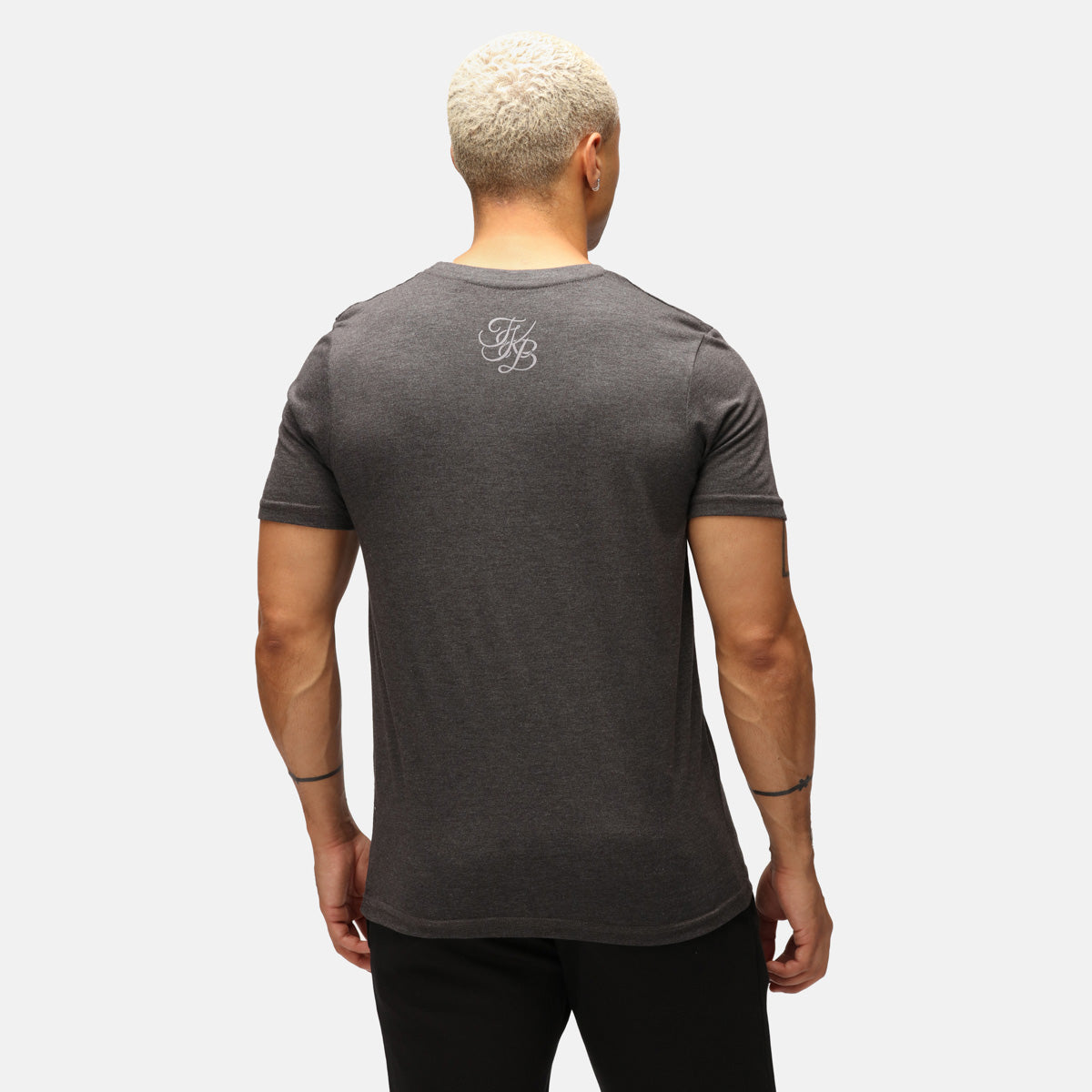 Premium TKB Men's Heather Charcoal Tri-Blend T-Shirt - Soft Comfort Fit Casual Tee for Everyday Wear, Gym & Outdoor Activities