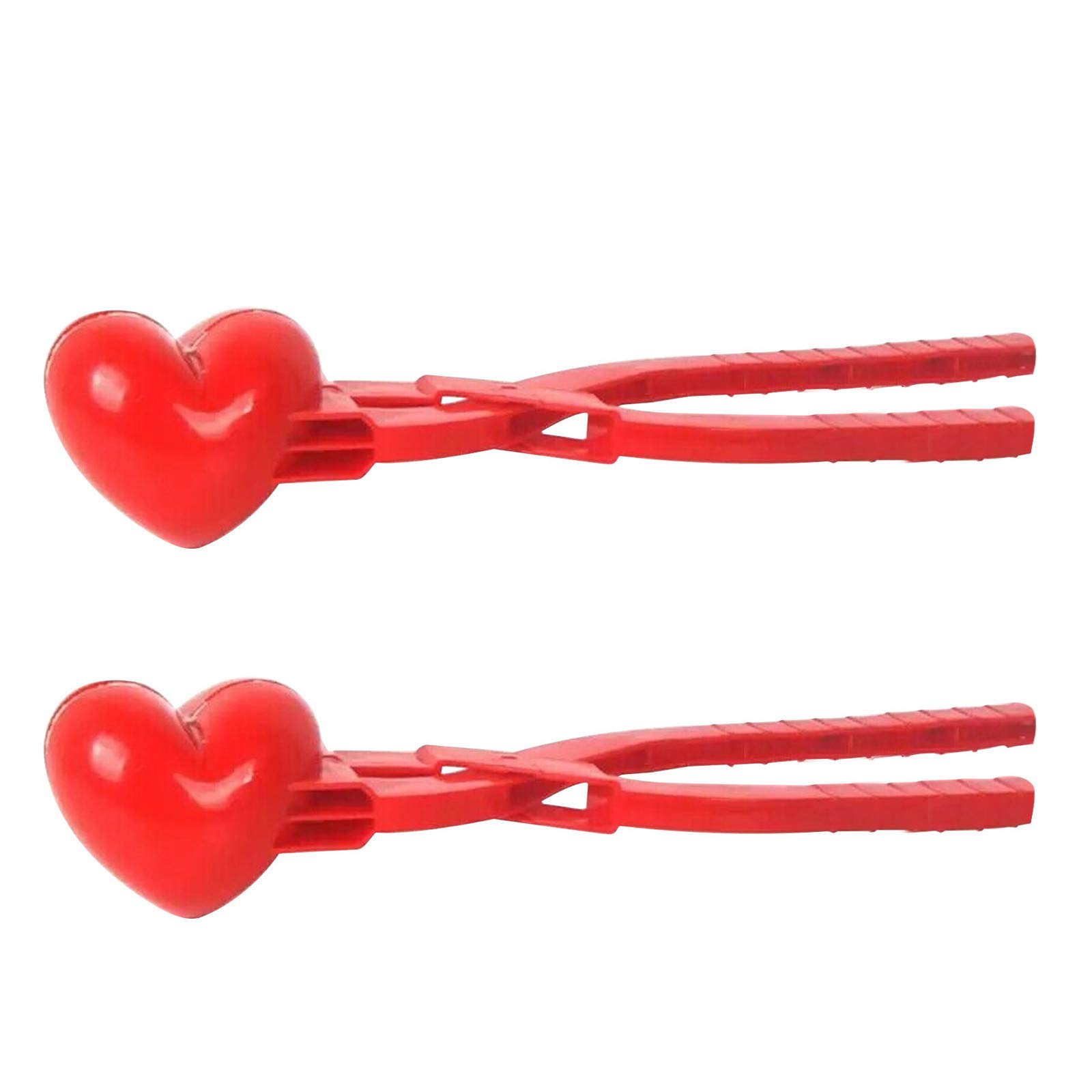 Heart Shaped Snowball Maker - Winter Plastic Snowball Clip Tongs for Kids & Couples - Outdoor Snowball Fight Tool - Perfect for Winter Play, Snowball Battles & Holiday Fun