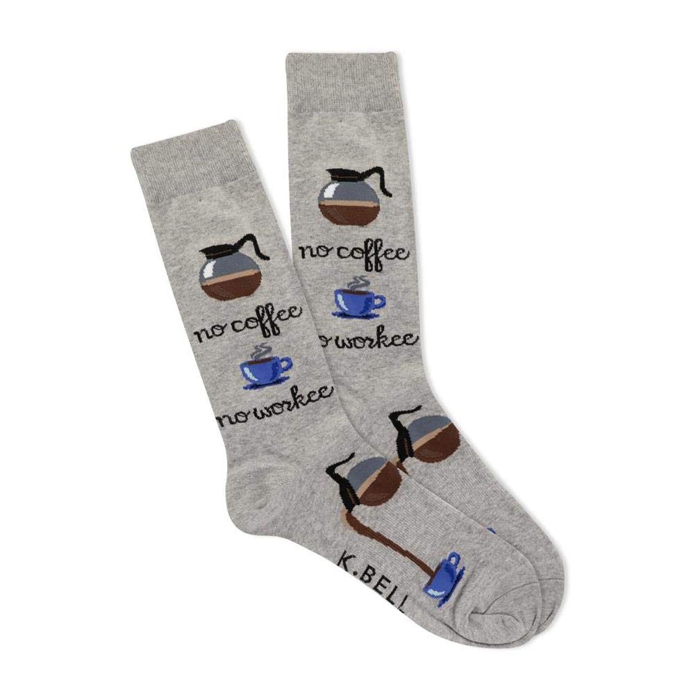 K. Bell Men's Fun Food & Drink Crew Socks - 1 Pair - Cool & Funny Pop Culture Novelty Socks for Gifts, Parties & Casual Wear