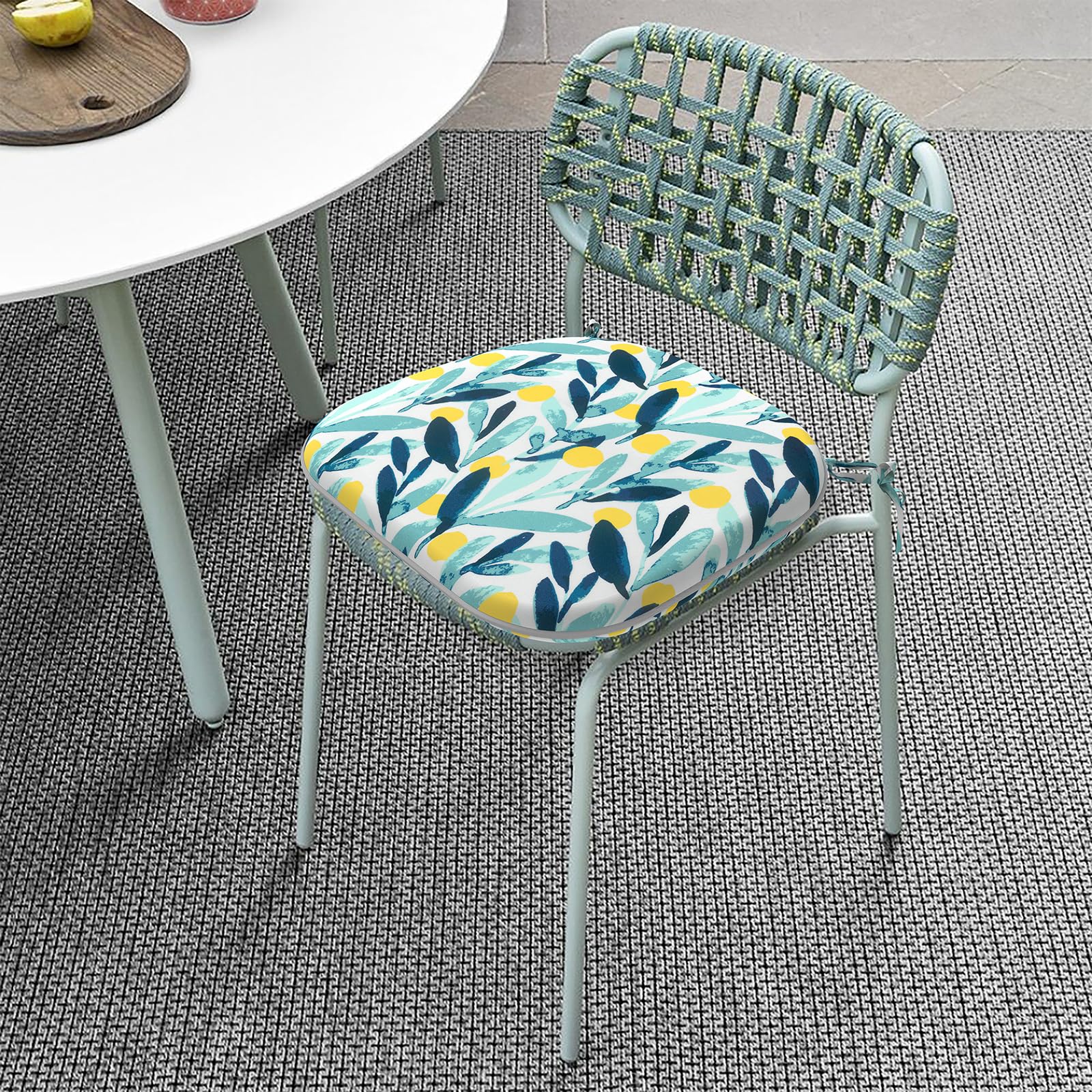 LVTXIII Outdoor Chair Cushions Set of 2 - Water-Repellent Patio Seat Pads with Ties (16