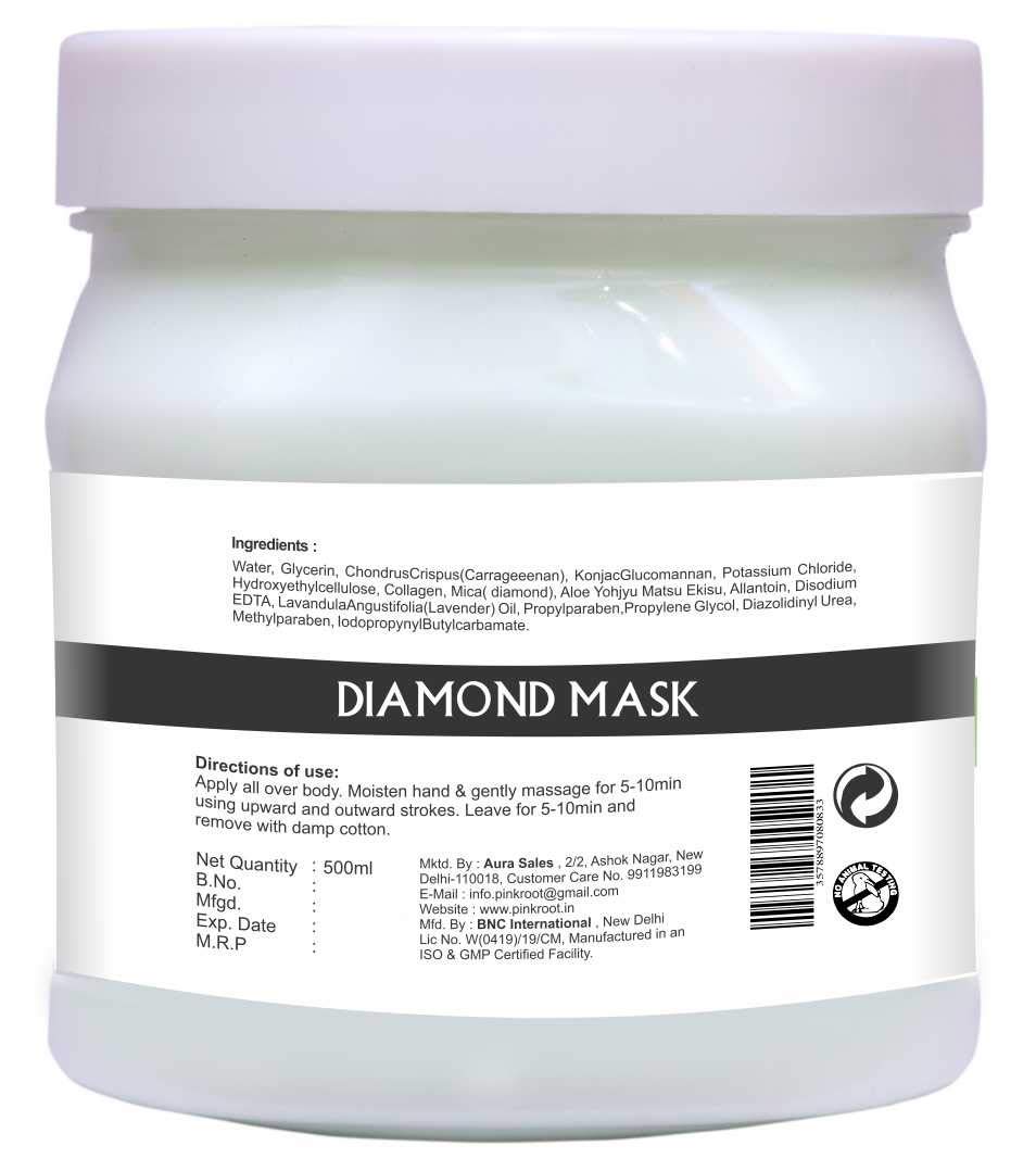 Pink Root Blackhead Scrub & Diamond Mask Set - 500gm Each for Deep Cleansing & Exfoliation | Perfect for Acne-Prone & Oily Skin Care Routine