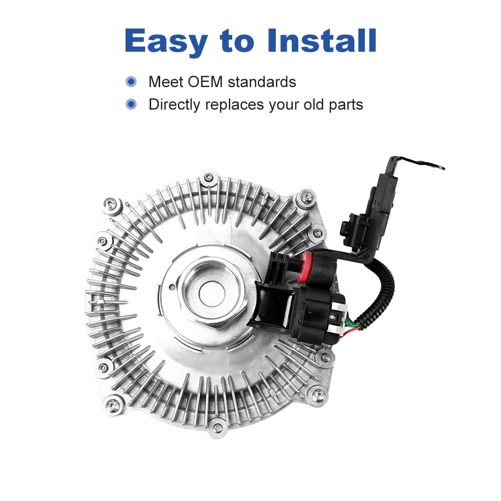 High Performance Cooling Radiator Fan Clutch Replacement for Ford F-250 F-350 F-450 F-550 Super Duty 2011-2019 | Compatible with 6.7L V8 Diesel Engine | Direct Fit for BC3Z8A616D | Perfect for Off-Roading, Towing & Heavy Duty Use