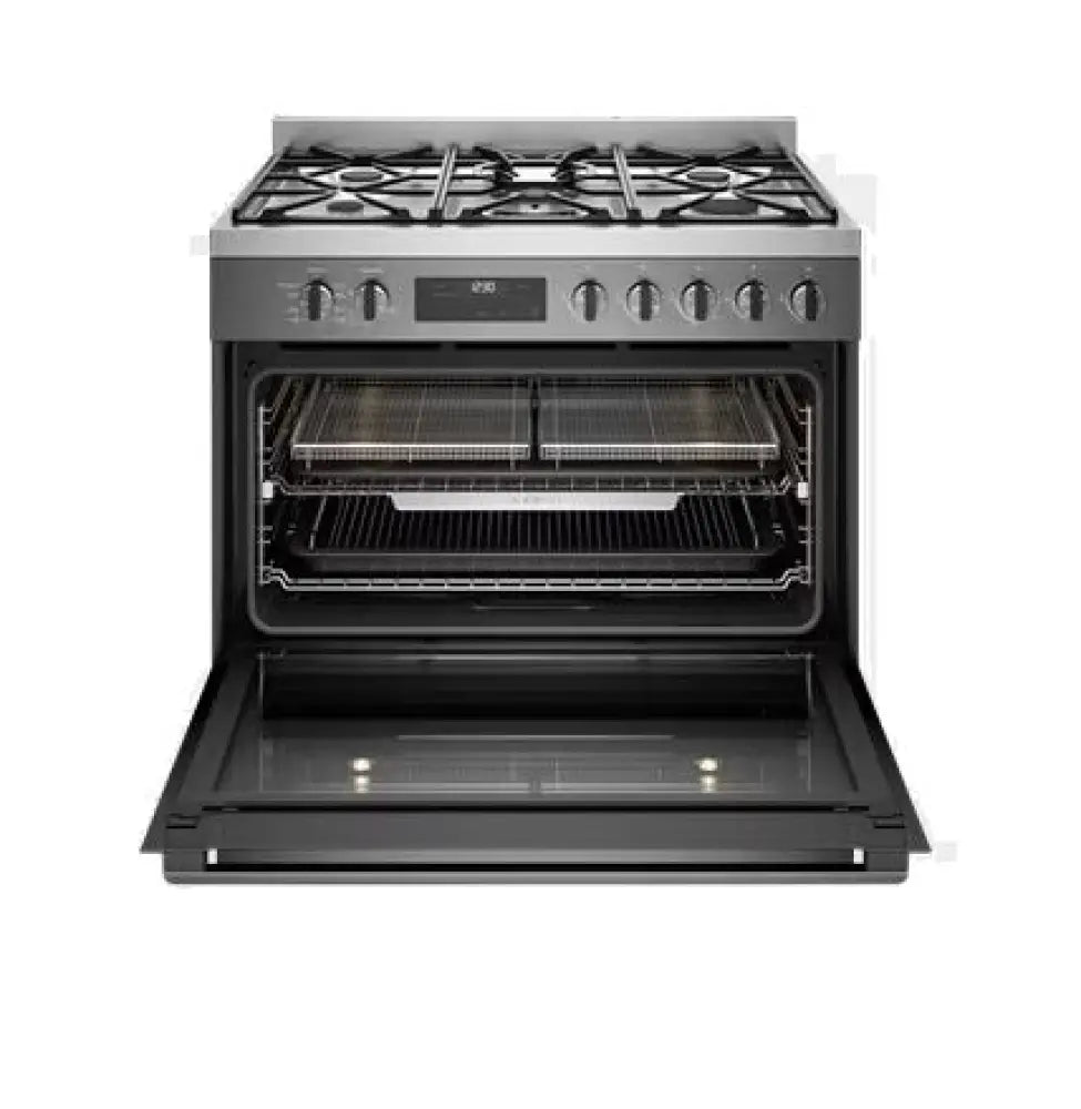 Westinghouse WFE9516DD 90cm Dual Fuel Freestanding Range with Air Fryer - Dark Stainless Steel - Perfect for Modern Kitchens & Air Frying Meals