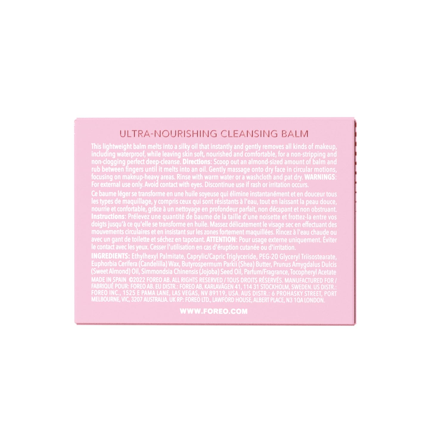 FOREO LUNA Nourishing Cleansing Balm - Gentle Waterproof Makeup Remover & Oil Cleanser for Face & Eyes | Vegan, Cruelty-Free, Fragrance-Free | Eco-Friendly Skincare | Perfect for Travel & Sensitive Skin - 2.5 oz