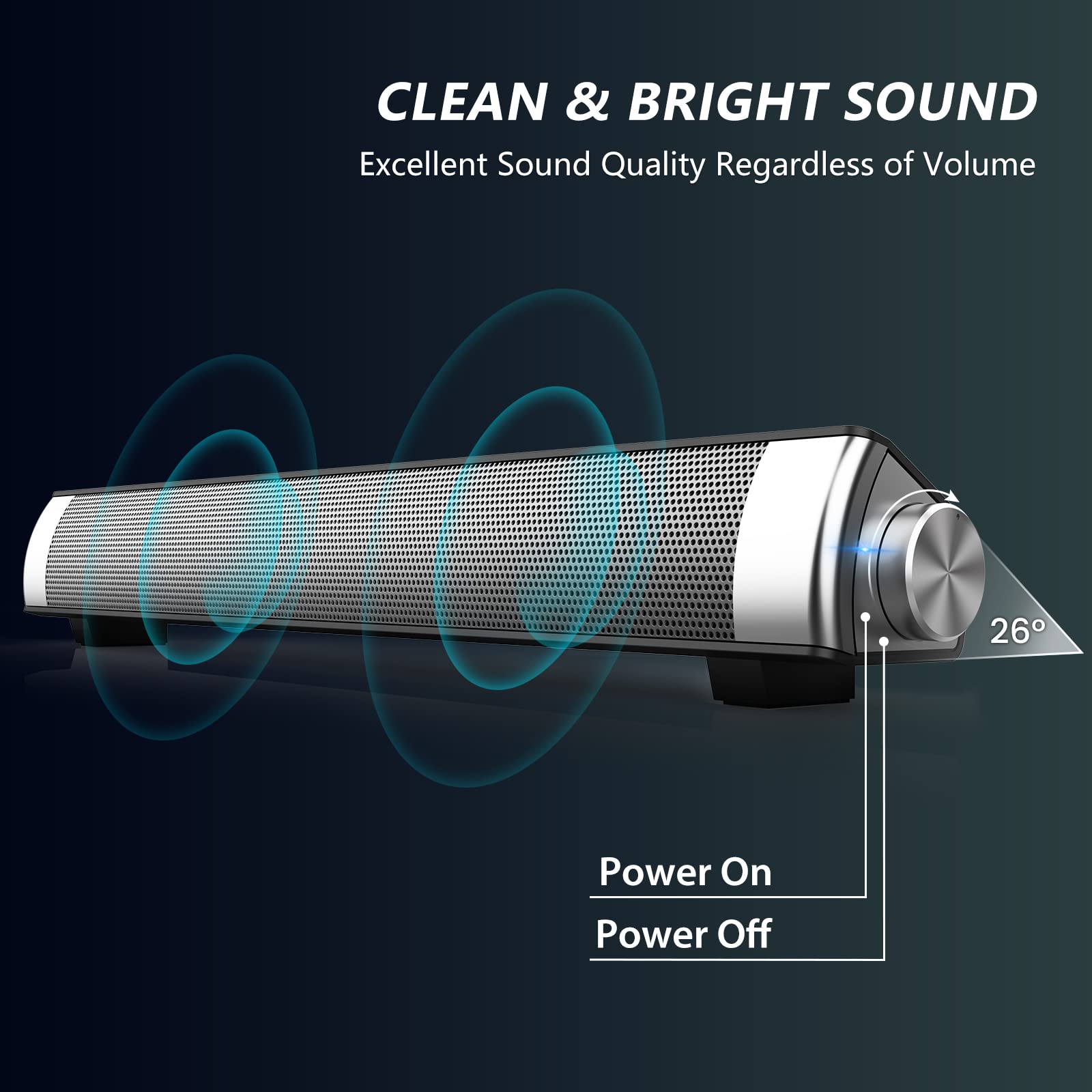 Upgraded Computer Speakers | Stereo USB PC Speakers with Enhanced Sound | Portable Mini Laptop Soundbar for Windows, Desktop, and Laptops | Perfect for Home Office, Gaming, and Multimedia Use