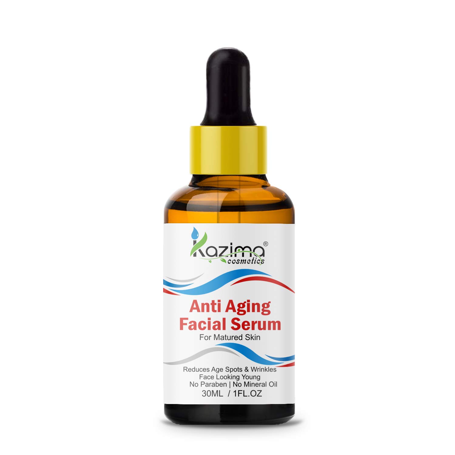 KAZIMA Anti Aging Facial Serum (30ML) - Natural Argan, Rosehip, Pomegranate & Cucumber Oil for Wrinkles, Pigmentation & Age Spots | Sulfate, Paraben & Mineral Oil Free | Perfect for Nighttime Skincare & Daily Moisturizing Routine