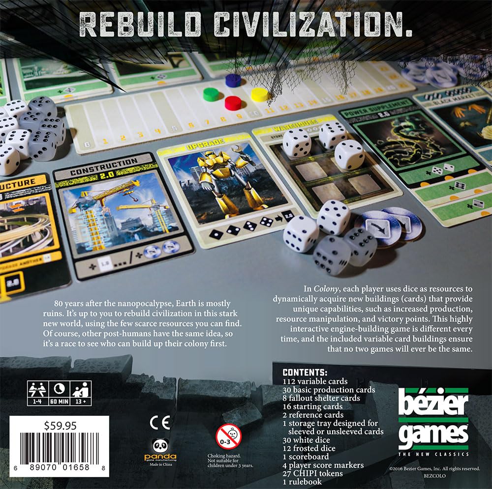 Bezier Games Colony Board Game - Strategic Settlement Building Game for Adults & Families | Perfect for Game Nights & Group Gatherings