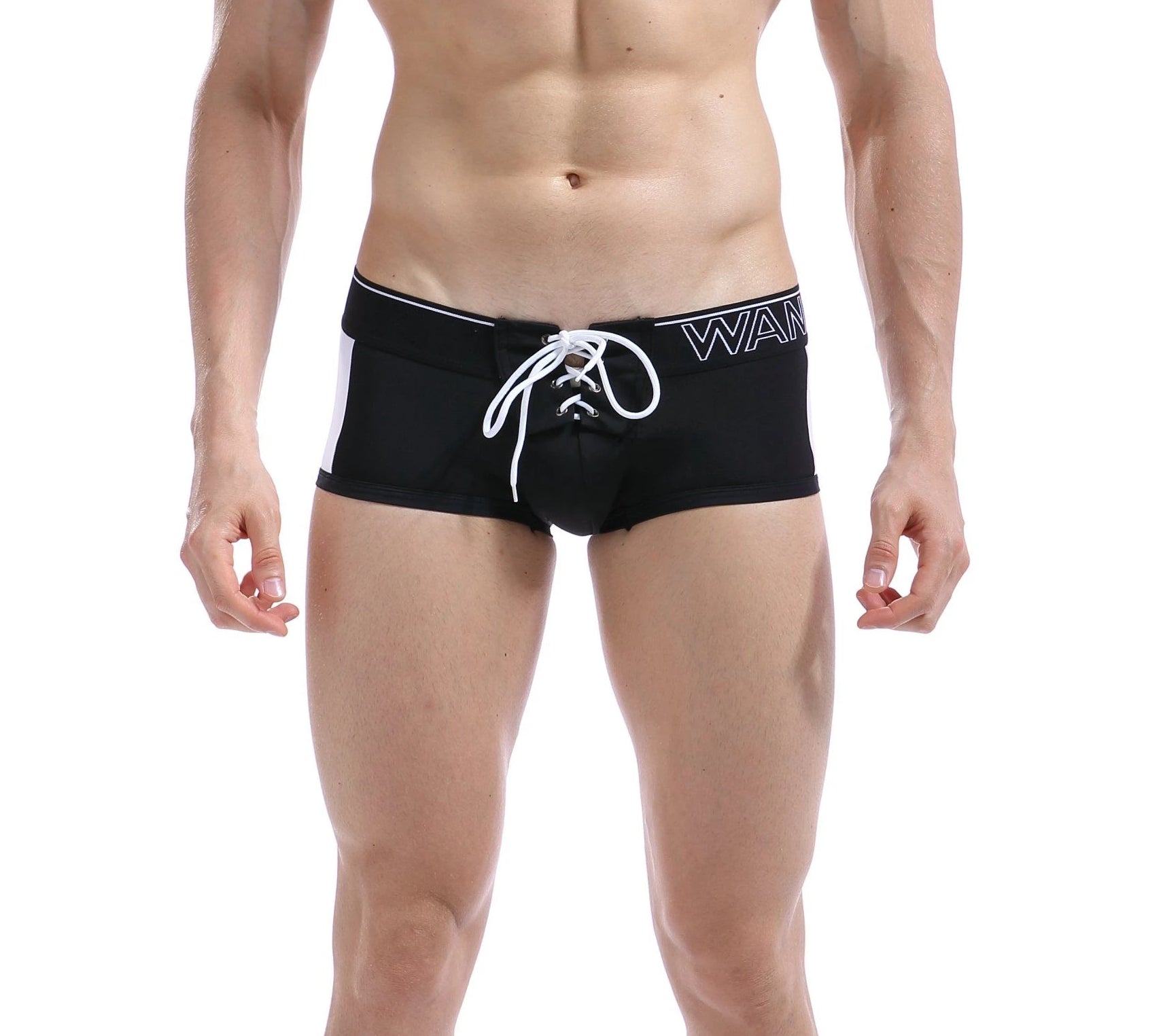 **Men's Quick-Dry Black Swim Trunks for Beach & Pool - Lightweight & Comfortable Swimwear for Summer Vacation, Swimming, and Water Sports**