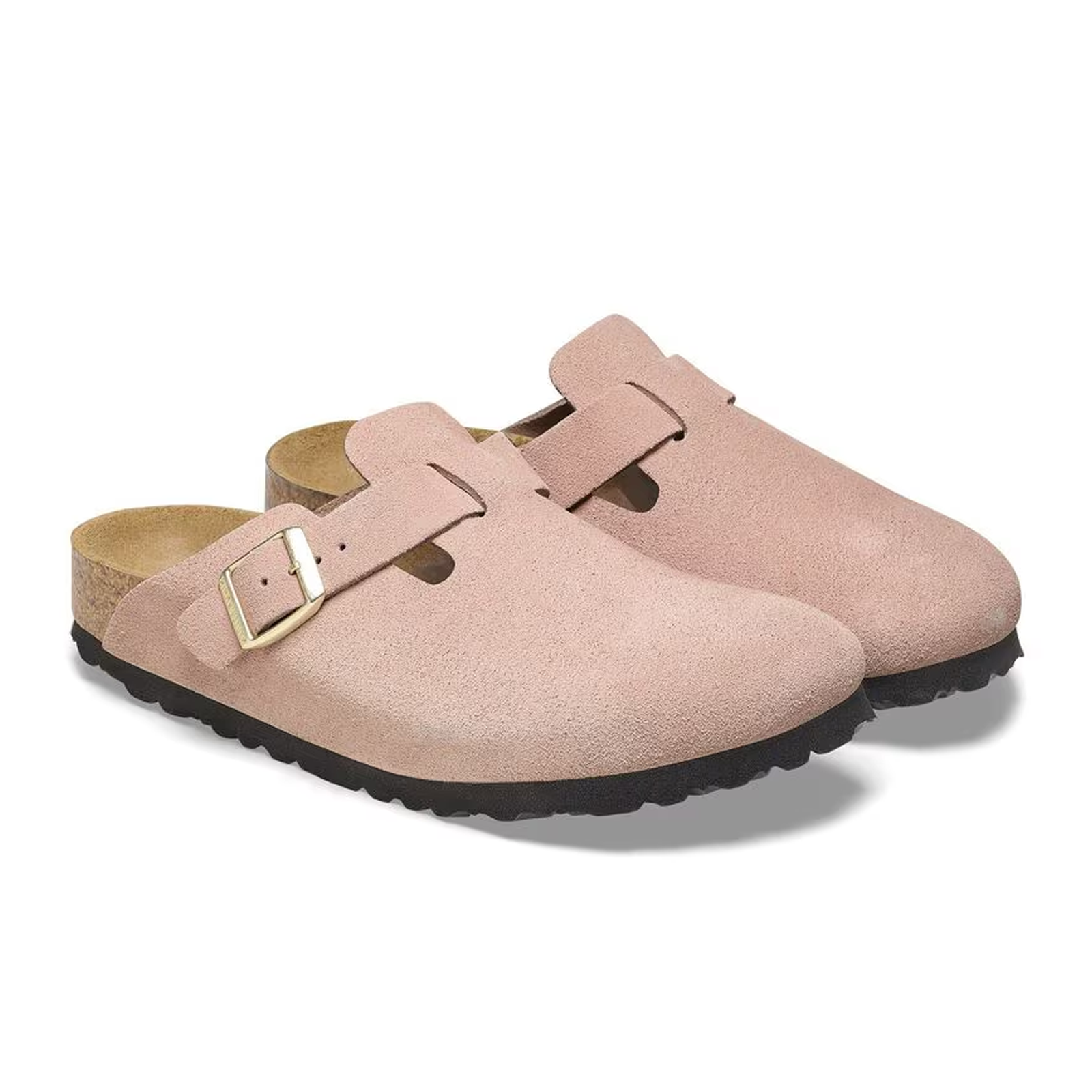 Birkenstock Boston Narrow Clog for Women - Light Rose Suede Comfort Shoes | Perfect for Home, Office & Casual Wear