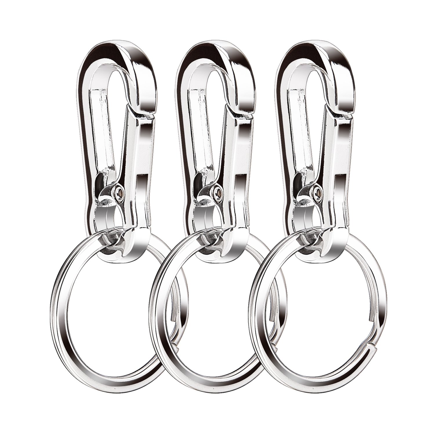 Sunmns 3-Pack Metal Keychain Holder - Durable Key Ring Organizer for Car Keys, House Keys & Key Finder | Perfect for Home, Office & Travel Use