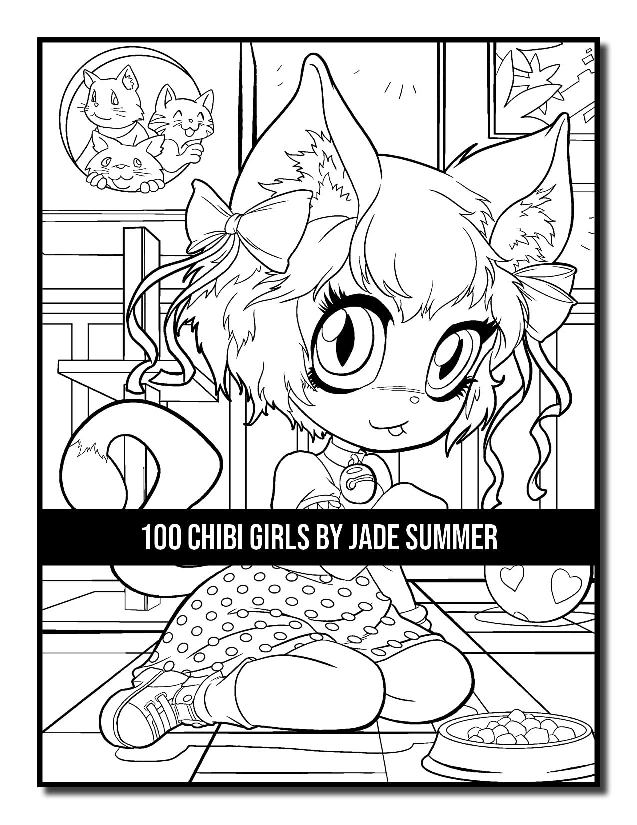 100 Chibi Girls: Cute & Fantasy Adult Coloring Book with Horror & Christmas Themes - Perfect for Stress Relief, Gifts & Creative Relaxation