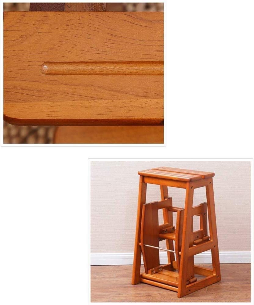 LUDIST Foldable Step Stool for Home, Kitchen, Bathroom - Non-Slip Indoor Step Ladder Stool with Handle, Compact & Lightweight for Easy Storage - Perfect for Reaching High Shelves, Cleaning, and Kids' Use