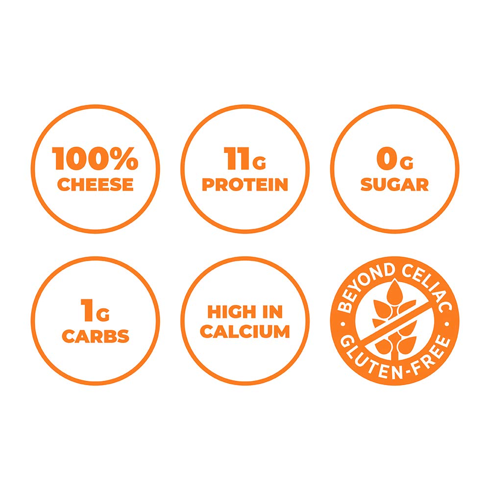 Moon Cheese Cheddar Believe It, 10 Ounce (2-Pack) - Crunchy, Protein-Rich Keto Snack - 100% Real Cheese for Low-Carb Diets | Perfect for On-the-Go Snacking, Lunch Boxes & Keto Diet Plans