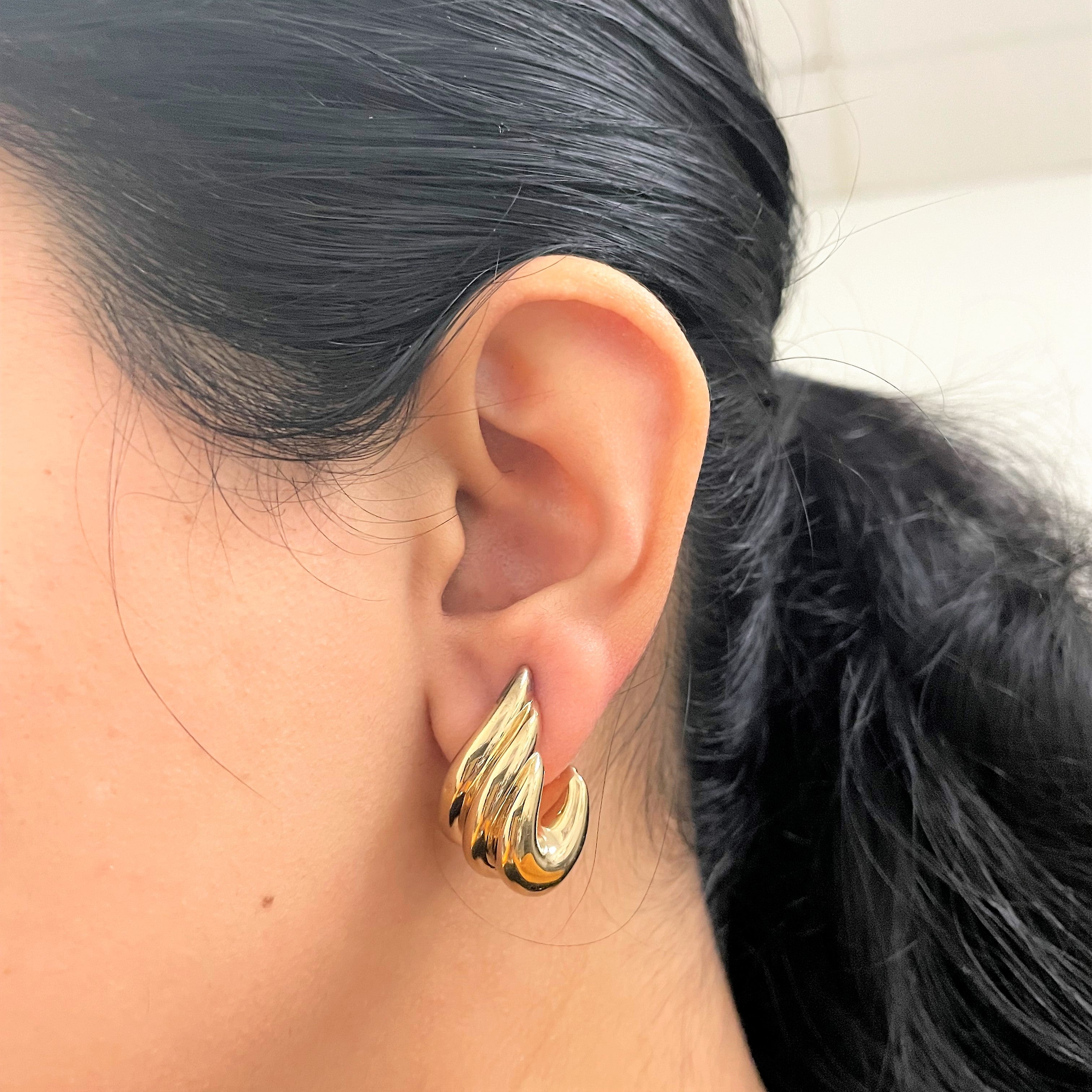 Wavy Drop Earrings for Women - Trendy Boho Dangle Earrings with Unique Wave Design | Perfect for Parties, Weddings & Everyday Wear