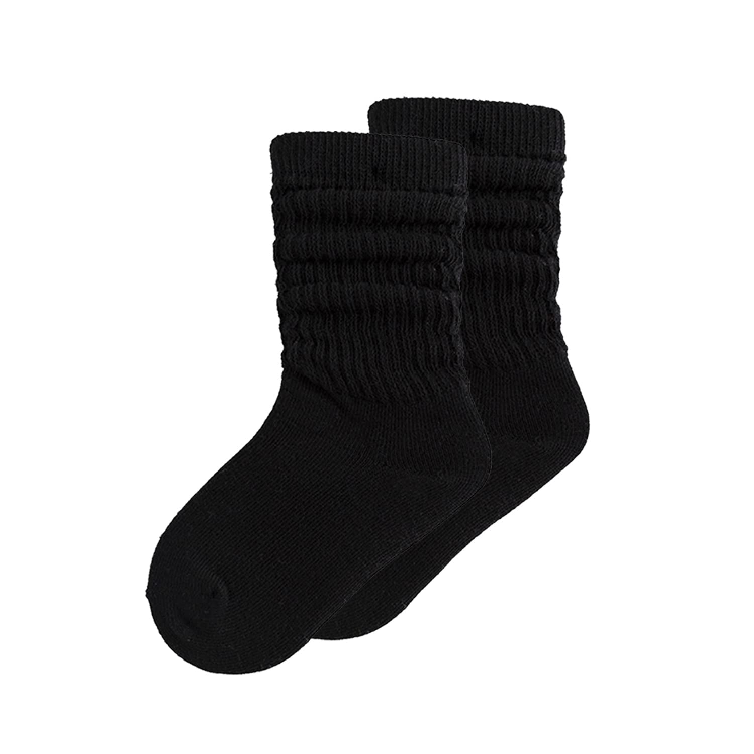 DOOVID Toddler Knee High Socks - Soft Cotton Crew Socks for Boys & Girls (3-Pack) - Non-Slip Slouch Socks for Playtime, School & Everyday Wear
