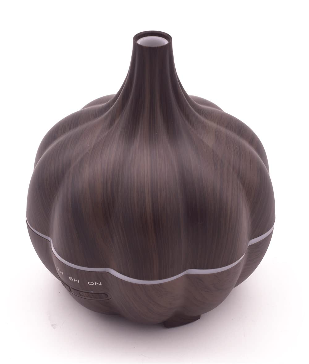 300ml Wood Grain Essential Oil Diffuser with 7 Color LED Lights - Aromatherapy Humidifier for Home, Office, Yoga & Spa - BPA-Free, Quiet Ultrasonic Diffuser Perfect for Relaxation, Sleep & Baby Nursery