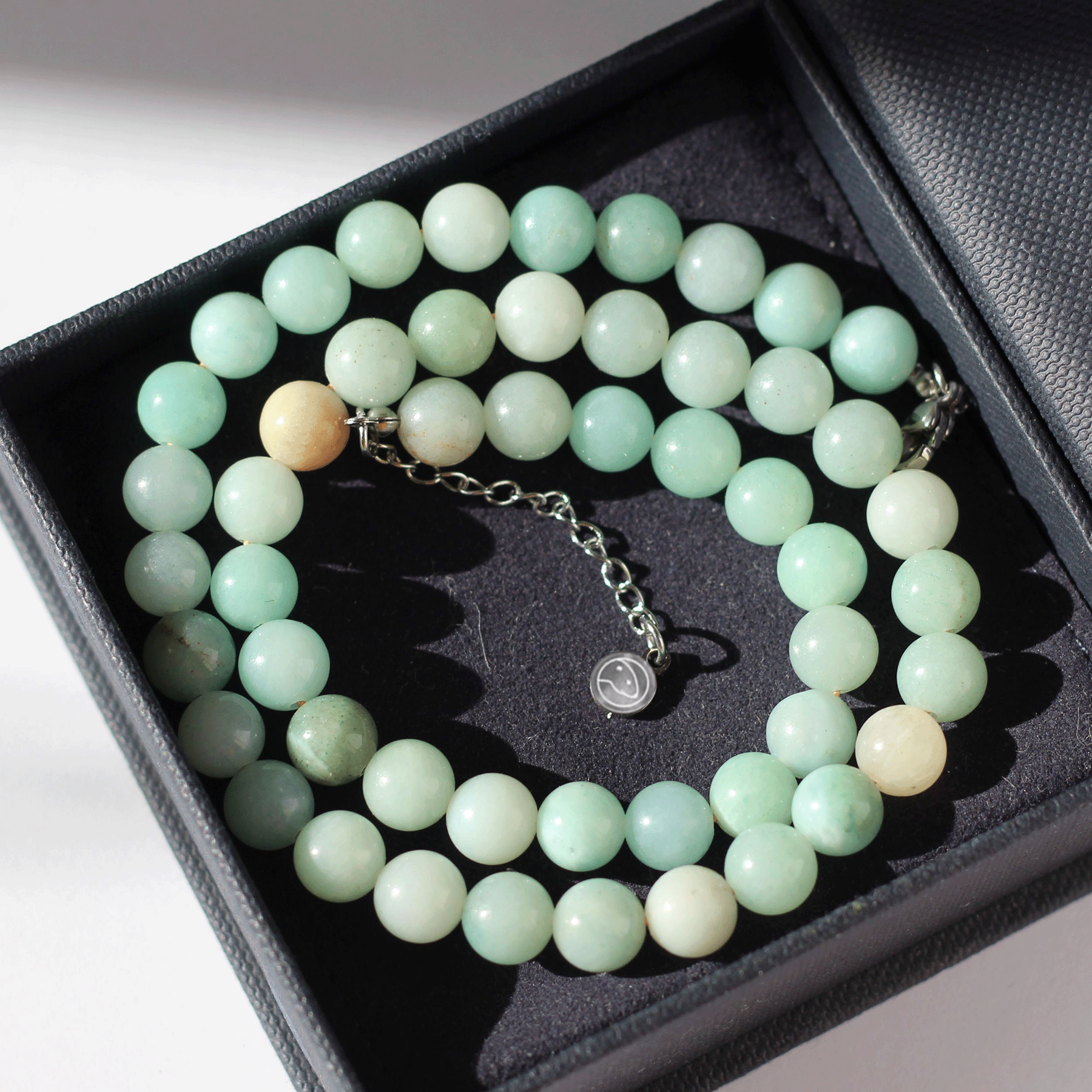 Amazonite Beaded Necklace for Women - Natural Stone Jewelry for Healing & Positive Energy | Perfect for Meditation, Yoga & Spiritual Gifts