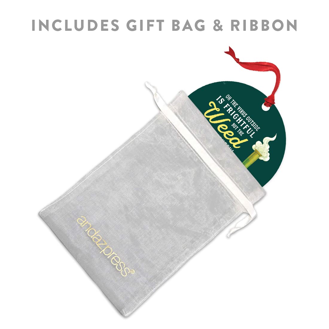Funny Cannabis Christmas Ornament - 3.5