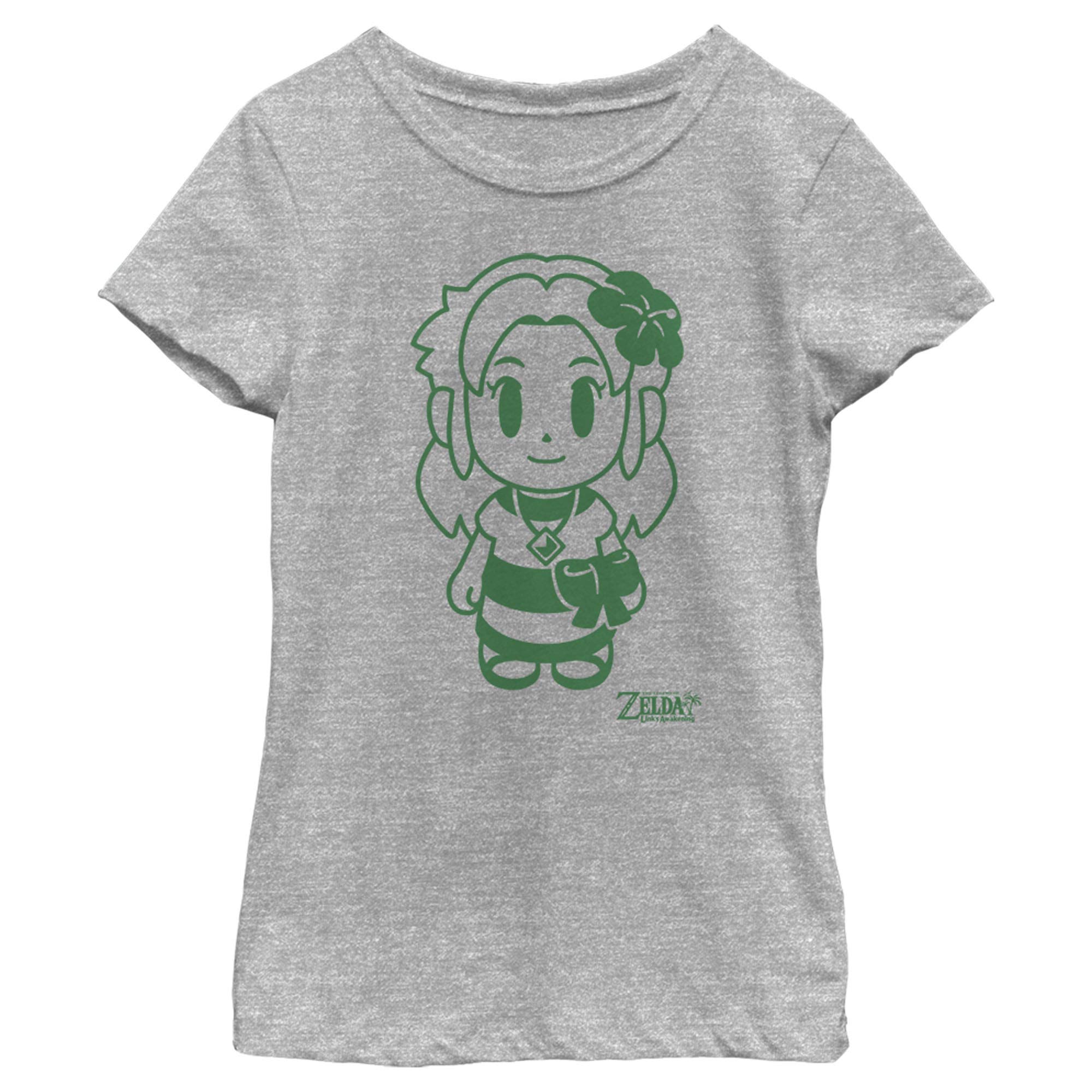 Nintendo Zelda Avatar Outline Girls Short Sleeve Tee Shirt - Little & Big Sizes - Fifth Sun - Perfect for Gaming Fans & Casual Wear